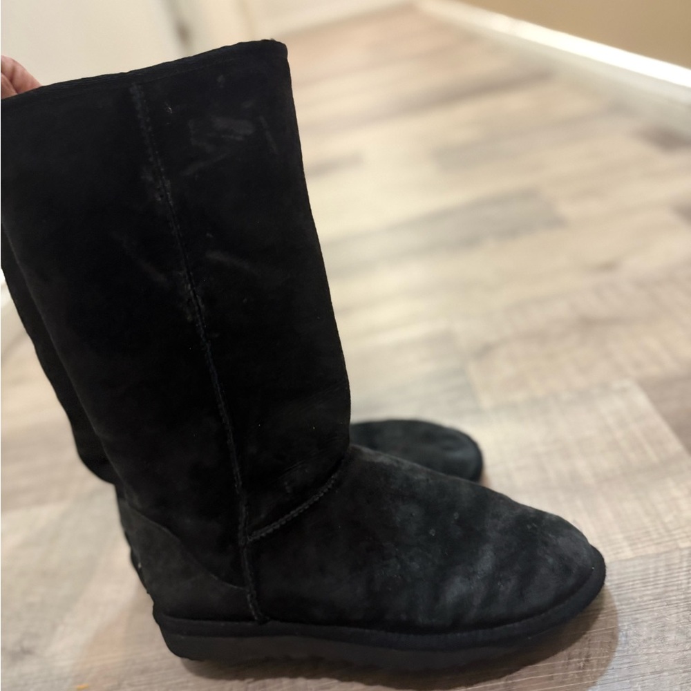 UGG Black Suede Winter Boots